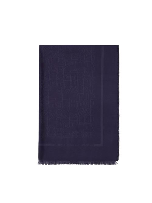 Rectangular jacquard pashmina with logo lettering ELISABETTA FRANCHI | SC01F46E2.B75